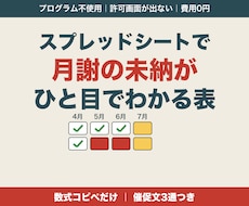 スプレッドシートで習い事教室の月謝管理表を渡します イメージ1