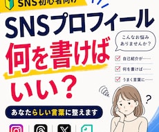 SNS初心者のプロフィール文を作ります イメージ1