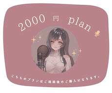 2000円でのご提供のプランになります 千歳とのご相談後のプランになります。