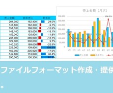 月次実績・集計自動ォーマット提供いたします 月次実績集計・グラフ作成が自動化できます