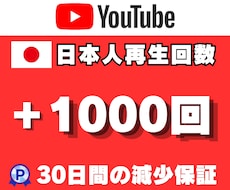 YouTubeの日本人再生回数1000回拡散します 日本国内プロモーション！30日間の減少保証付き！