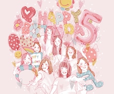 みんな一緒が嬉しい♡集合写真をイラストにします イメージ1