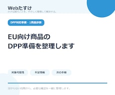EU向け商品のDPP対応準備を1商品から整理します 1商品からDPPの対象可能性と不足情報を整理