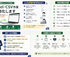 Excel・CSV作業を自動化します イメージ1