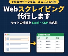 データをスクレイピングで収集しCSV納品します イメージ1