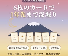 タロットで恋愛も仕事も1年先まで深堀り鑑定します イメージ1