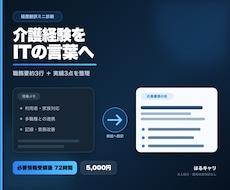 介護経験をIT向けの職務要約に翻訳します イメージ1