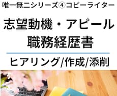 志望理由/アピール文/職務経歴書の添削・作成します 就職・転職・副業を全力でサポートします