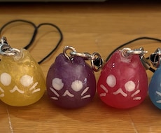 カラフル猫のストラップお作りします カラフル猫のストラップをオーダーでお作りします。