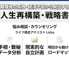 離婚後の孤独・経済不安人生再構築・戦略書作ります イメージ1