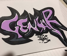 グラフィティ風デザイン描きます イメージ1
