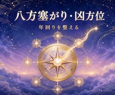 八方塞がりや凶方位の影響を穏やかに整えます 年回りを鑑定し、12方位へ独自の天神光流を巡らせます