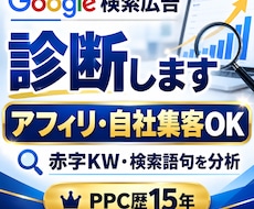 PPCアフィリのGoogle検索広告を診断します 赤字KW・検索語句を利益重視で分析｜止める・伸ばすを明確化