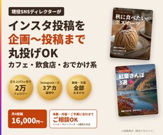 現役ディレクターがインスタ投稿を丸ごと代行します イメージ1