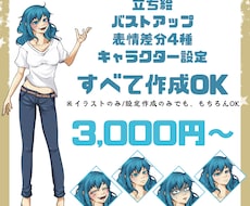 TRPGイラスト＆キャラ設定作成します ★名前とステータスだけでも作成可能