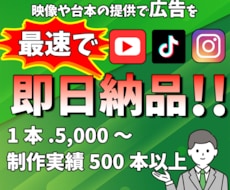 台本・素材の提供から広告動画の編集を行います 私はあなたの理想の広告動画を納品いたします