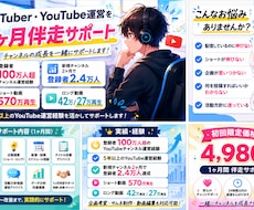 YouTube運営を1ヶ月サポートします イメージ1