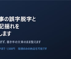 記事の誤字脱字と表記揺れを直します イメージ1