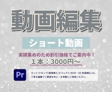 ショート動画★編集いたします 見やすく聞きやすい丁寧な編集！