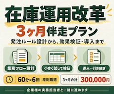 在庫運用の改革を設計から導入まで伴走支援します イメージ1