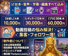 占い師専用でショート動画3本台本～編集まで作ります イメージ1