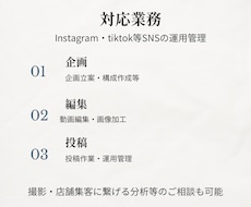 インスタ・tiktok等SNS運用サポートします イメージ1