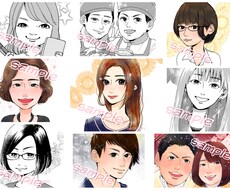 キラキラした似顔絵をお描きします 『漫画の主人公気分を味わえるかも…？！』