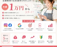 月額1万円〜店舗集客広告運用します イメージ1