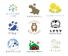 イラスト入りのロゴ３案提案します
