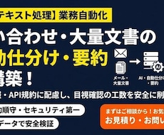 問い合わせをAIで自動仕分け・要約します イメージ1