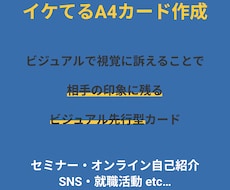 最高にイケてるA4自己紹介カード作成します イメージ1