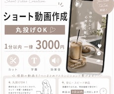 最短1日！1分以内の縦型ショート動画作成致します イメージ通りの縦型ショートを制作します！