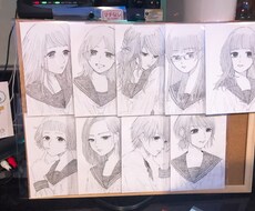 手描き創作イラスト(モノクロ)を選んで頂けます イメージ1
