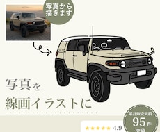 愛車をシンプルでおしゃれな線画イラストにします 車 バイク 愛車 納車 記念日 プレゼント インテリア