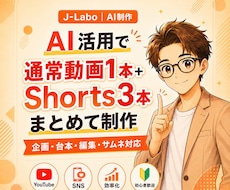 AIで通常動画1本＋Shorts3本を制作します イメージ1