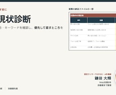 SEO診断で検索流入の課題を整理します 競合・検索KW・内部構造から優先施策を提案