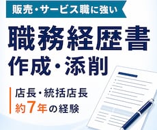 販売・サービス職の職務経歴書を作成します イメージ1