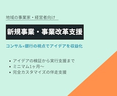 1ヶ月〜伴走支援｜新規事業・事業改革を支援します イメージ1