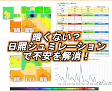 後悔なし!計画建物の日当たりシュミレーションします 周辺建物を立体化し心地良い日当り照度を検証改善アドバイス