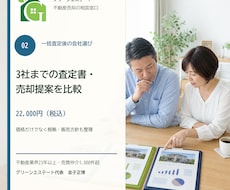 3社までの査定書と売却提案を比較します 査定額・根拠・販売方針を第三者視点で整理します