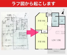 寸法無しでOK！手書きや写真から間取図を作成します イメージ1