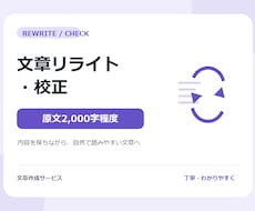 文章を読みやすくリライト・校正します イメージ1