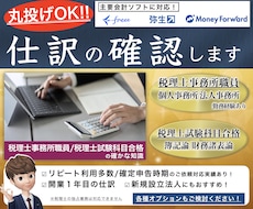 リピーター多数！会計ソフトの入力確認作業します 法人/確定申告初心者歓迎【税理士事務所職員が確実に仕訳確認】