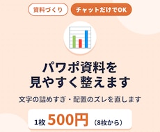 パワポ資料を1枚500円で見やすく整えます イメージ1