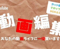 YouTube動画をお安く編集致します イメージ1
