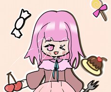 完成品！ゆる可愛スイーツ女の子描きます イメージ1