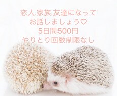ワンコインで5日間お話しします 家族.友人.恋人にも(*´꒳`*)気軽にお話してください♪
