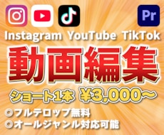 SNSショート動画3000円〜で編集します フルテロップ無料オールジャンルで対応します！