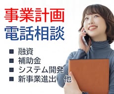 事業計画、電話で相談いただけます イメージ1