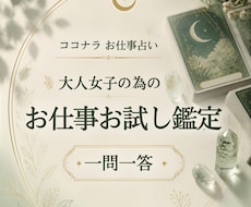 チャットで鑑定！お仕事に関するお悩みにお答えします イメージ1